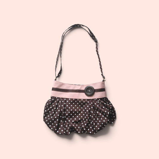 Brown & pink Polka Dot Shoulder Bag